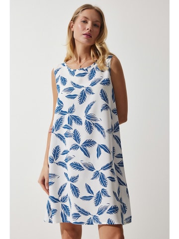 Happiness Istanbul Jurk wit/blauw