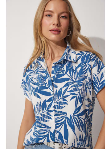 Happiness Istanbul Blouse crème/blauw