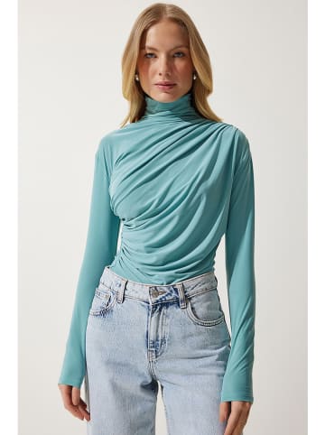 Happiness Istanbul Bluse in Hellblau