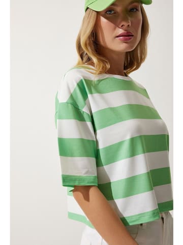 Happiness Istanbul Shirt wit/groen