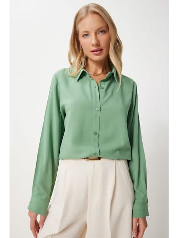 Happiness Istanbul Bluse in Hellgrün