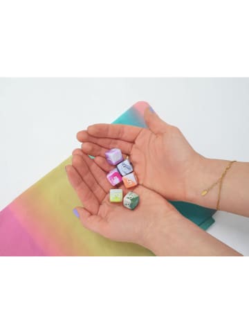 moses. 6-delige set: dobbelstenen meerkleurig - (B)1,5 x (H)1,5 x (D)1,5 cm