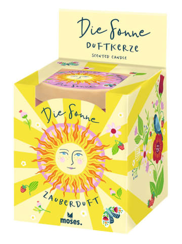 moses. Duftkerze ''Zauberduft Sonne'' in Rosa/ Gelb - 145 g
