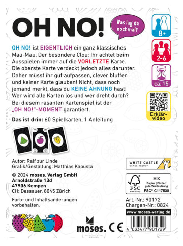 moses. Gra karciana "Oh no!" - 8+