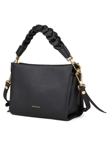 COCCINELLE Leder-Schultertasche in Schwarz - (L)23 x (B)18 x (H)10 cm