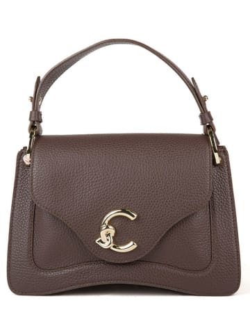 COCCINELLE Leder-Henkeltasche in Braun - (L)18 x (B)29,5 x (H)6 cm