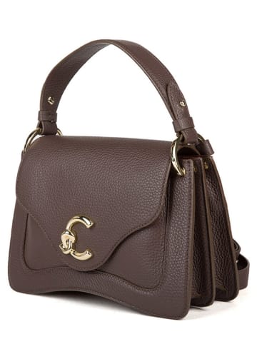 COCCINELLE Leder-Henkeltasche in Braun - (L)18 x (B)29,5 x (H)6 cm