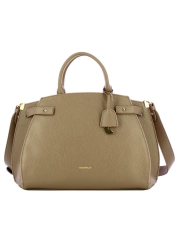COCCINELLE Leder-Henkeltasche in Hellbraun - (L)36 x (B)28 x (H)18 cm