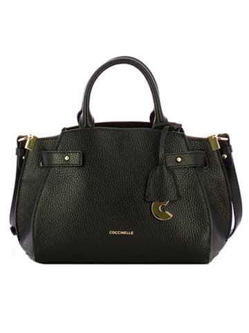 COCCINELLE Leder-Henkeltasche in Schwarz - (L)38 x (B)28 x (H)18 cm