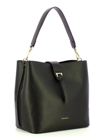 COCCINELLE Leder-Henkeltasche in Schwarz - (L)26 x (B)26 x (H)16 cm