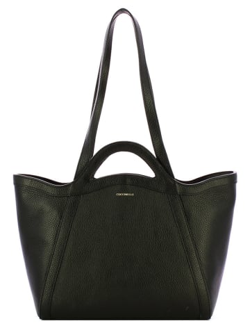 COCCINELLE Leder-Henkeltasche in Schwarz - (L)30 x (B)25 x (H)13 cm