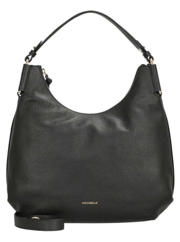COCCINELLE Leder-Henkeltasche in Schwarz - (L)34 x (B)25 x (H)9 cm