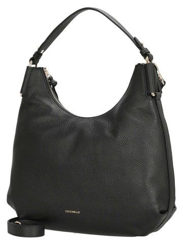 COCCINELLE Leder-Henkeltasche in Schwarz - (L)34 x (B)25 x (H)9 cm