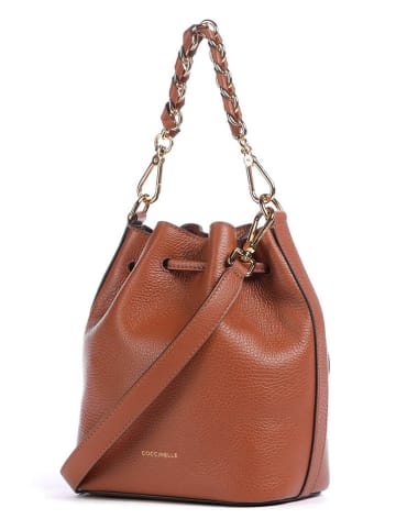 COCCINELLE Leren handtas lichtbruin - (L)21 x (B)28,5 x (H)14 cm