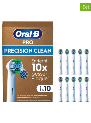 Oral-B 10er-Set: Ersatz-Bürstenköpfe "Precision Clean" in Weiß