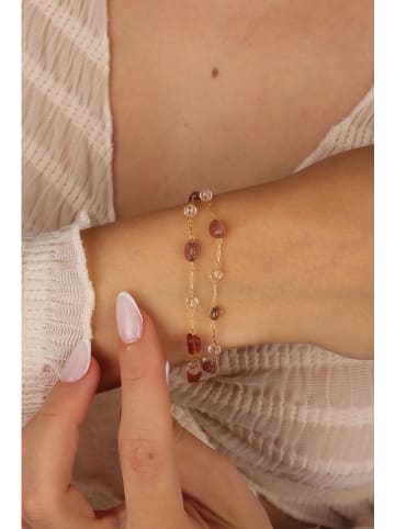 L'Atelier de Gaia Vergulde armband met edelstenen