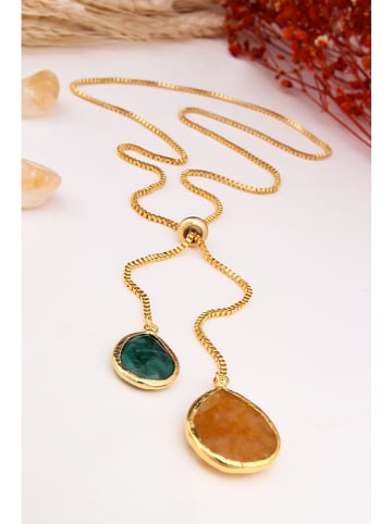 L'Atelier de Gaia Vergulde ketting met hanger - (L)60 cm