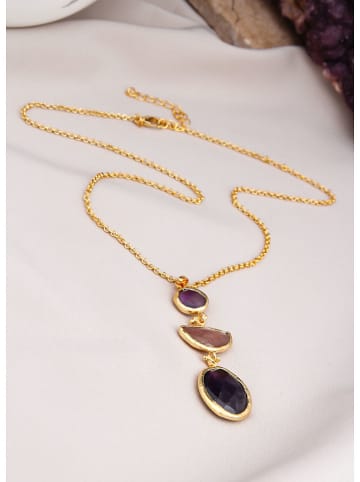 L'Atelier de Gaia Vergulde ketting met hanger - (L)47 cm