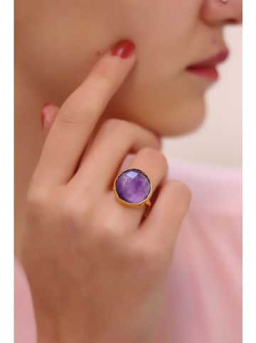L'Atelier de Gaia Vergulde ring met edelsteen