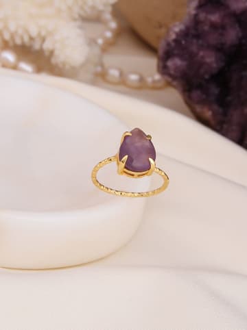 L'Atelier de Gaia Vergulde ring met edelsteen