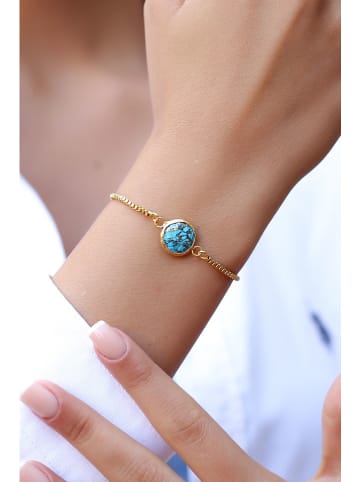L'Atelier de Gaia Vergulde armband met edelstenen