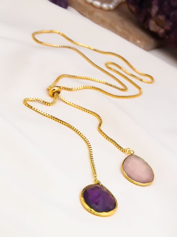 L'Atelier de Gaia Vergulde ketting met hanger - (L)50 cm