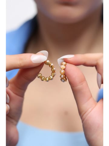 L'Atelier de Gaia Vergulde creolen met sierparels