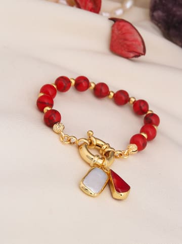 L'Atelier de Gaia Vergulde armband met edelstenen