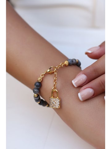L'Atelier de Gaia Vergulde armband met edelstenen