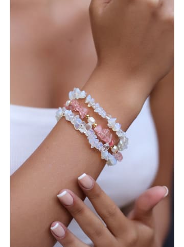 L'Atelier de Gaia Vergulde armband met edelstenen
