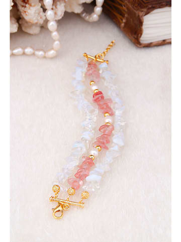 L'Atelier de Gaia Vergulde armband met edelstenen