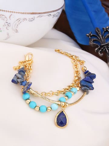 L'Atelier de Gaia Vergulde armband met edelstenen