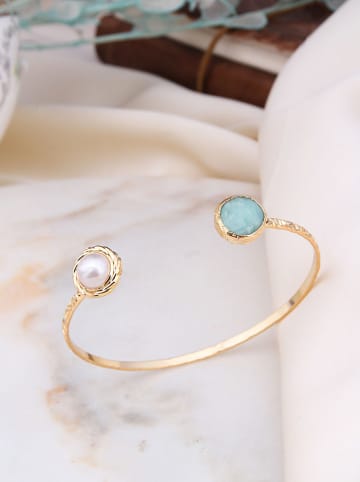 L'Atelier de Gaia Vergulde armband met edelstenen