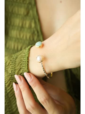 L'Atelier de Gaia Vergulde armband met edelstenen