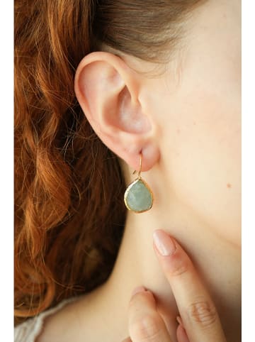 L'Atelier de Gaia Vergulde oorringen met edelstenen