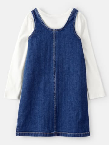 OshKosh Jeans-Kleid in Weiß/ Blau