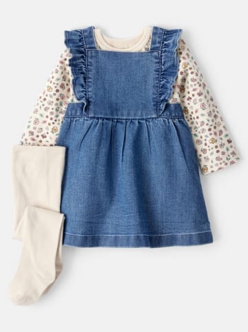 carter's 2-delige outfit blauw/crème
