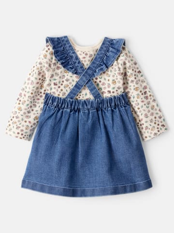 carter's 2-delige outfit blauw/crème