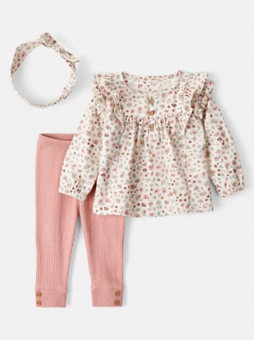 carter's 3tlg. Outfit in Rosa/ Creme