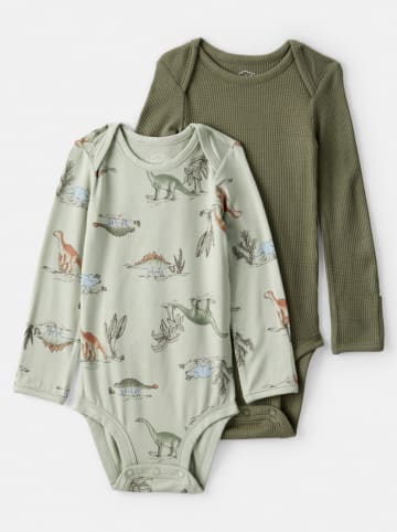 carter's 2-delige set: rompers kaki
