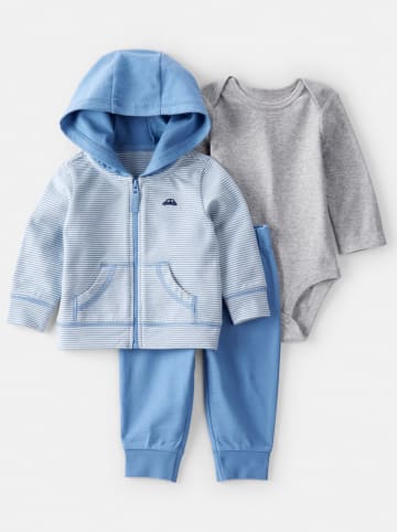 carter's 3-delige outfit blauw/grijs