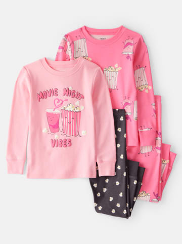carter's 2er-Set: Pyjamas in Pink/ Schwarz