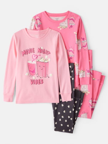 carter's 2er-Set: Pyjamas in Pink/ Schwarz