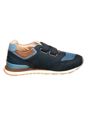 bisgaard Leder-Sneakers  in Dunkelblau/ Hellblau