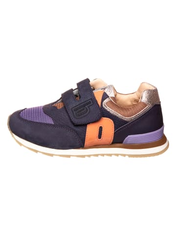 bisgaard Skórzane sneakersy w kolorze złoto-fioletowym
