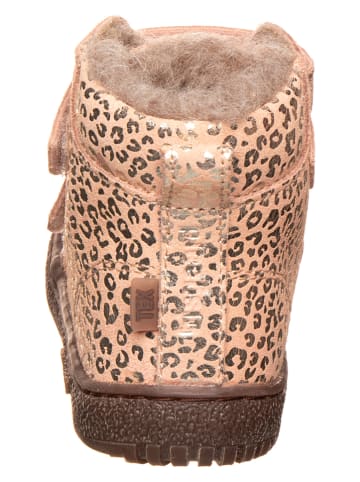 bisgaard Leren boots "Gorm" lichtroze/goudkleurig