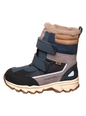 bisgaard Leren winterboots "Torben" donkerblauw/grijs
