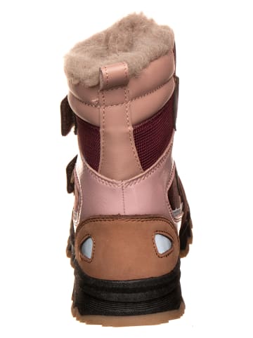 bisgaard Leder-Winterboots "Torben" in Rosa/ Bordeaux
