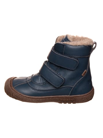 bisgaard Leder-Boots "Magnus" in Dunkelblau