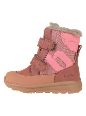 bisgaard Leder-Boots "Eigil" in Rosa/ Braun